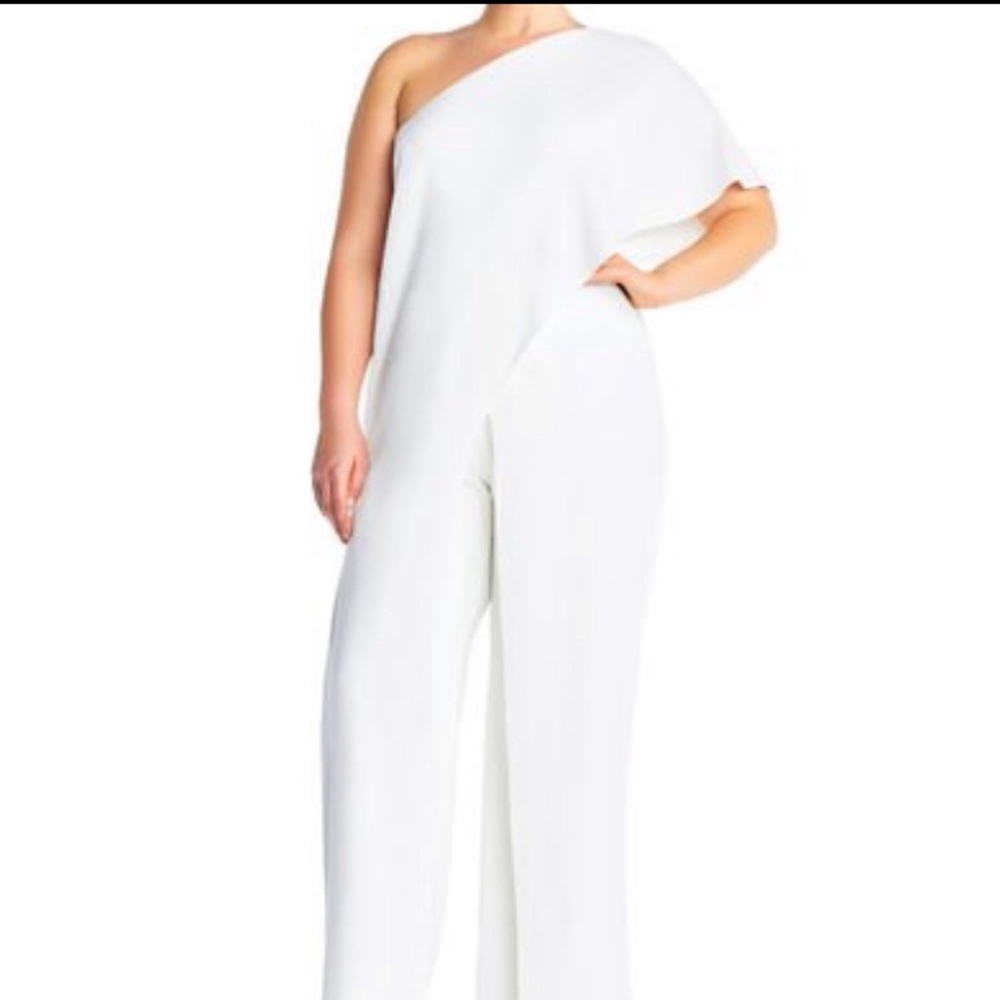 Adrianna Papell 1 shoulder jumpsuit - new w/ tags